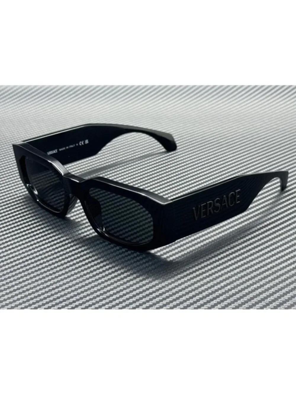 New Versace Men Black Sunglasses 55-18-140